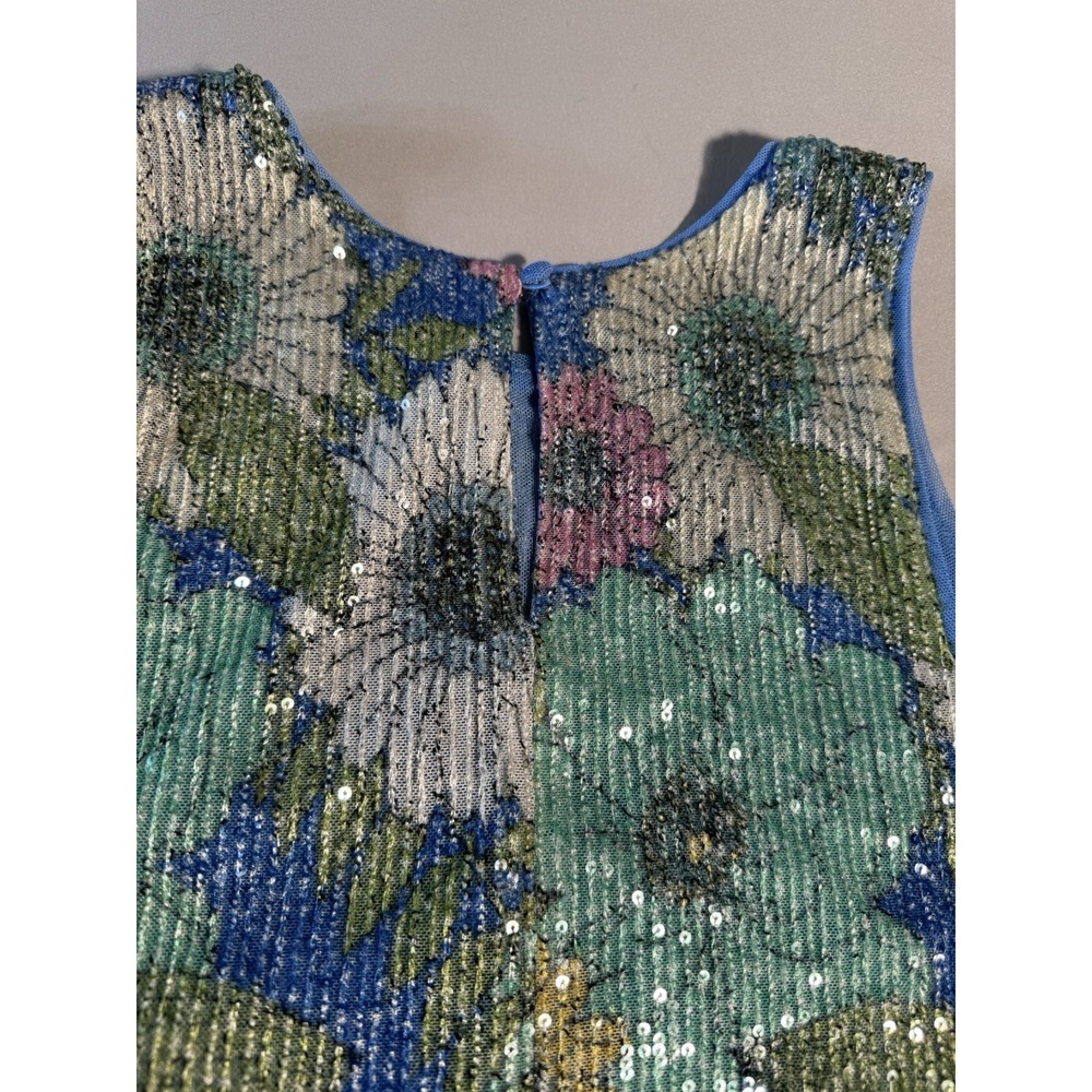 On 34th Women's Flowered Sequined Dress Tank Top Wedding,Date Night Size M - Picture 10 of 10